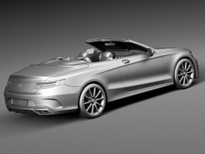 Mercedes-Benz S63 AMG Cabriolet 2017 Model 3D
