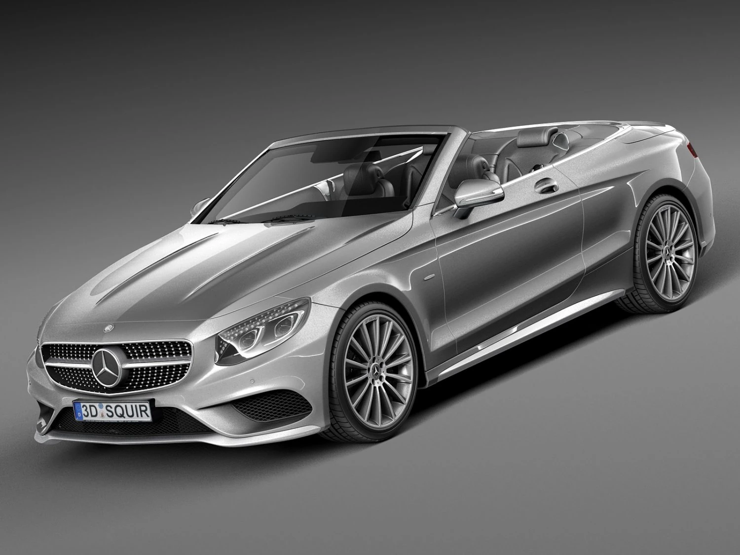 Mercedes-Benz S-class Cabriolet 2017 3D Model .c4d .max .obj .3ds .fbx .stl .blend 