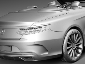 Mercedes-Benz S-class Cabriolet 2017 3D Модель