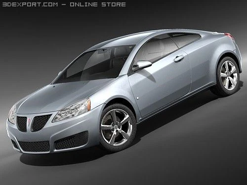 Pontiac G6 Coupe 3D Model .c4d .max .obj .3ds .fbx .stl .blend 