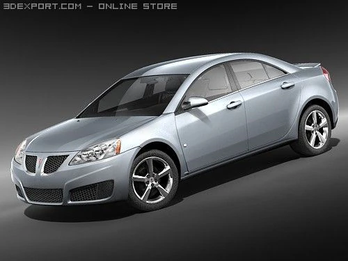 Pontiac G6 Sedan 3D Model .c4d .max .obj .3ds .fbx .stl .blend