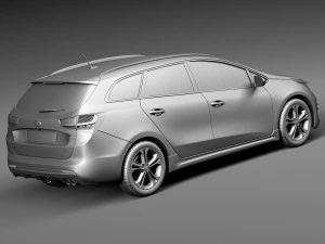 Kia Ceed SW GT-line 2016 3D Model