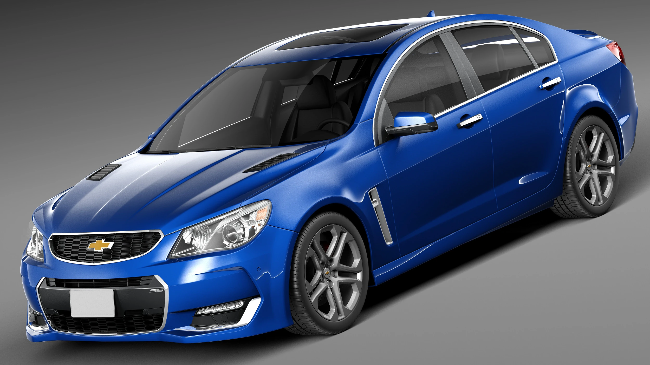 Chevrolet SS 2016 3D Model .c4d .max .obj .3ds .fbx .stl .blend 