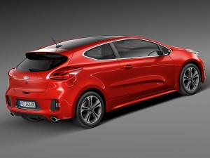 Kia Pro Ceed GT-line 2016 3D Model
