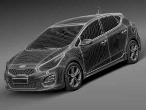 Kia Ceed GT-line 5-door 2016 3D Model