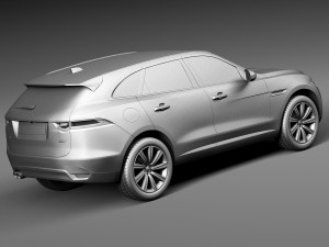 Jaguar F-pace 2017 3D-Modell