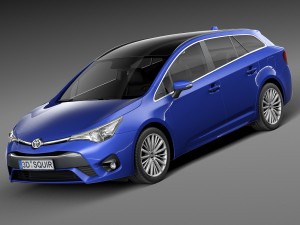 Toyota Avensis Estate 2016 3D Model