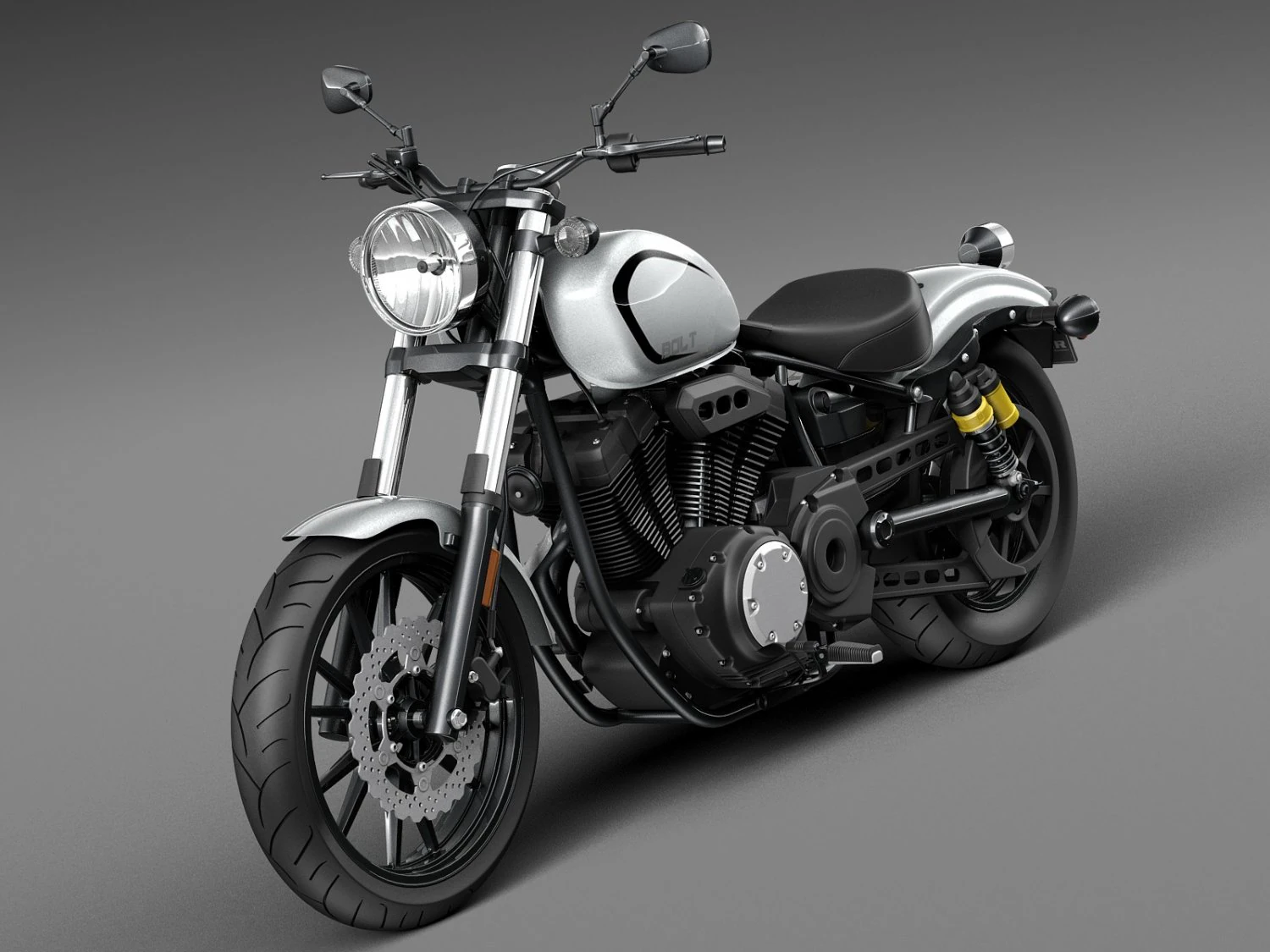 Yamaha Bolt 2016 3D Model .c4d .max .obj .3ds .fbx .stl .blend 