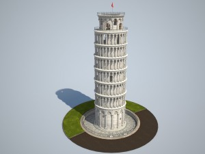 Leaning Tower of Pisa 3D Модель