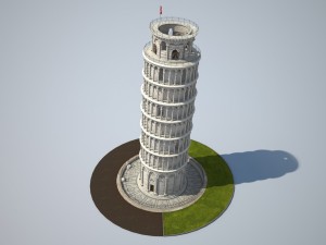 Leaning Tower of Pisa 3D Модель