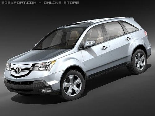 Acura MDX 2007-2010 3D Model .c4d .max .obj .3ds .fbx .stl .blend