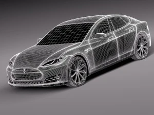 Tesla Model S 2015 Model 3D
