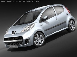 Peugeot 107 3D Model