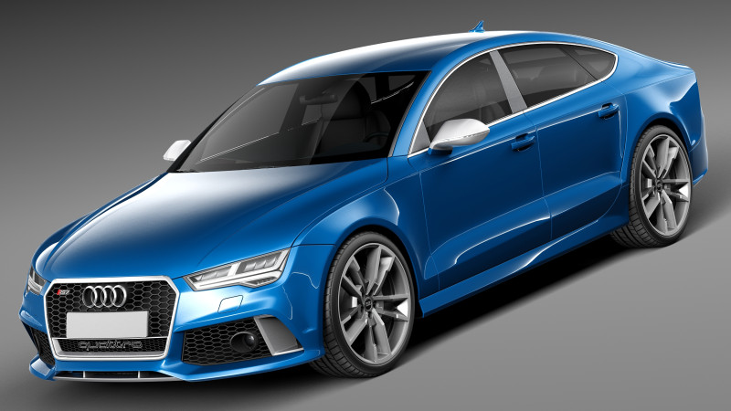Audi RS7 Sportback Performance 2016 3D Model .c4d .max .obj .3ds .fbx .stl .blend 