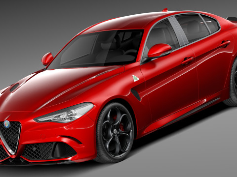 Alfa Romeo Giulia Quadrifoglio 2016 3D Model
