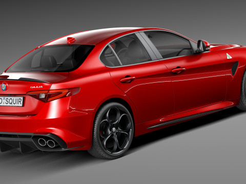 Alfa Romeo Giulia Quadrifoglio 2016 3D Модель