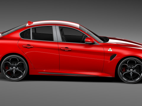 Alfa Romeo Giulia Quadrifoglio 2016 3D Модель