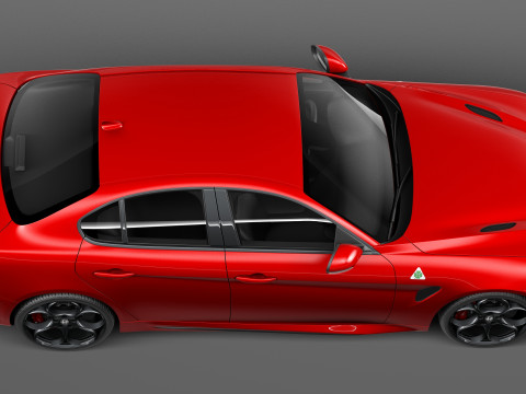Alfa Romeo Giulia Quadrifoglio 2016 3D Модель