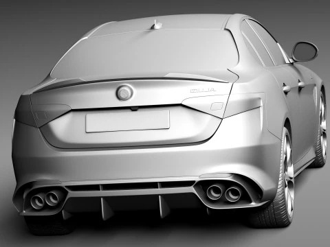 Alfa Romeo Giulia Quadrifoglio 2016 3D Model