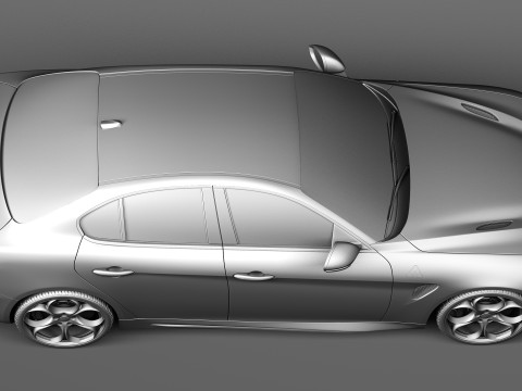 Alfa Romeo Giulia Quadrifoglio 2016 3D Модель