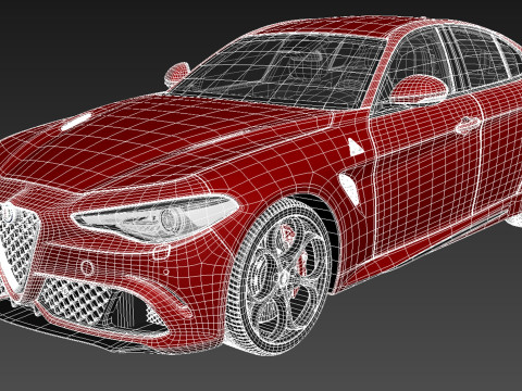 Alfa Romeo Giulia Quadrifoglio 2016 3D Model