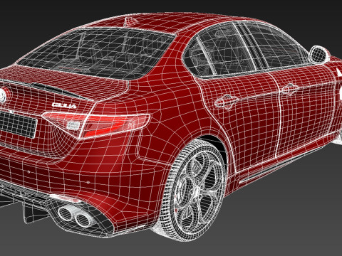 Alfa Romeo Giulia Quadrifoglio 2016 3D Model