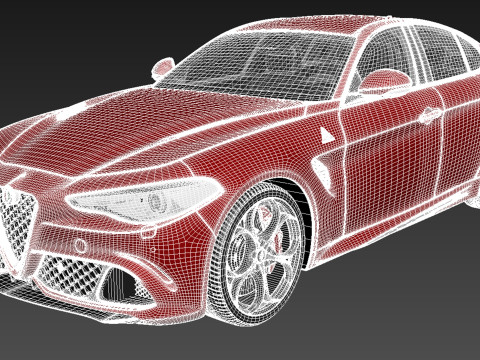 Alfa Romeo Giulia Quadrifoglio 2016 3D Model