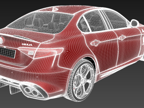 Alfa Romeo Giulia Quadrifoglio 2016 3D Model
