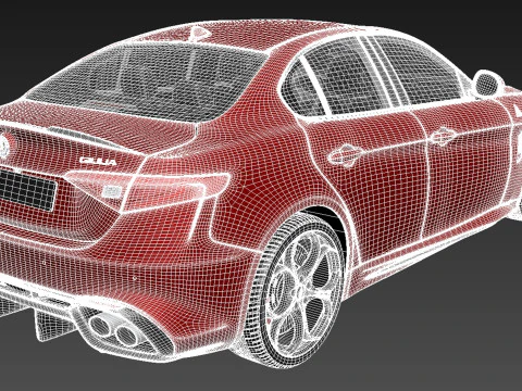 Alfa Romeo Giulia Quadrifoglio 2016 3D Model