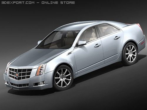 Cadillac CTS 2009 3D Model .c4d .max .obj .3ds .fbx .stl .blend 