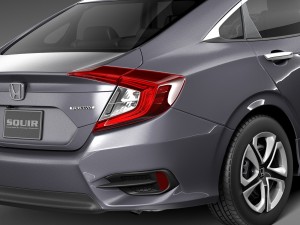 Honda Civic Sedan LX 2016 Model 3D