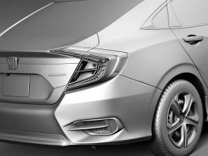 Honda Civic Sedan LX 2016 Model 3D