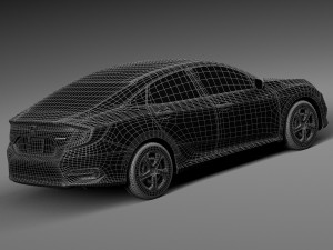 Honda Civic Sedan LX 2016 Model 3D
