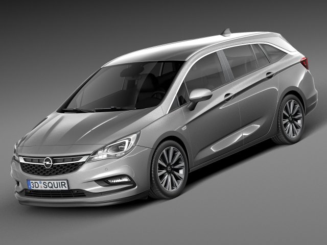 Opel Astra Sports Tourer 2016 3D-Modell .c4d .max .obj .3ds .fbx .stl .blend 