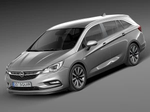 Opel Astra Sports Tourer 2016 Modelo 3D