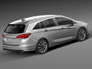 Opel Astra Sports Tourer 2016 3D-Modell