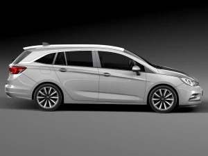 Opel Astra Sports Tourer 2016 3D Model