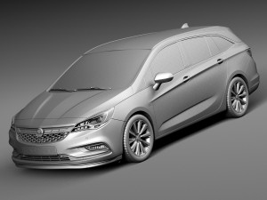Opel Astra Sports Tourer 2016 3D-Modell