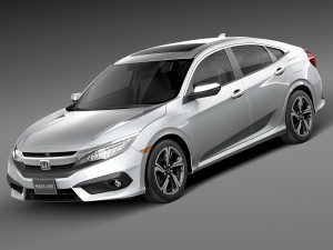 Honda Civic Sedan EX 2016 3D Model