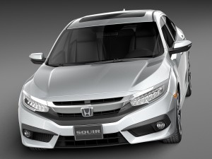 Honda Civic Sedan EX 2016 3D 模型