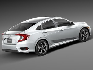 Honda Civic Sedan EX 2016 3D 模型