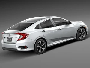 Honda Civic Sedan EX 2016 3D Model