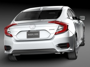Honda Civic Sedan EX 2016 3D 模型