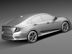 Honda Civic Sedan EX 2016 3D Model
