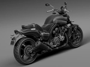 Yamaha VMAX 2015 3D Model