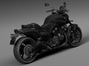Yamaha VMAX 2015 3D Model in Motorcycle 3DExport