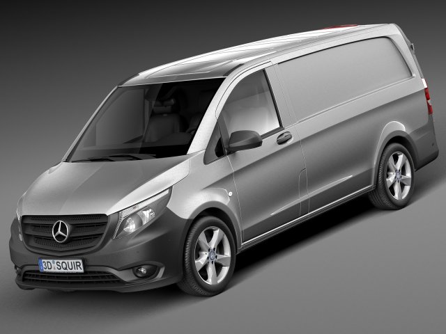 Mercedes-Benz Vito Panel Van 2015 Modelo 3D .c4d .max .obj .3ds .fbx .stl .blend 