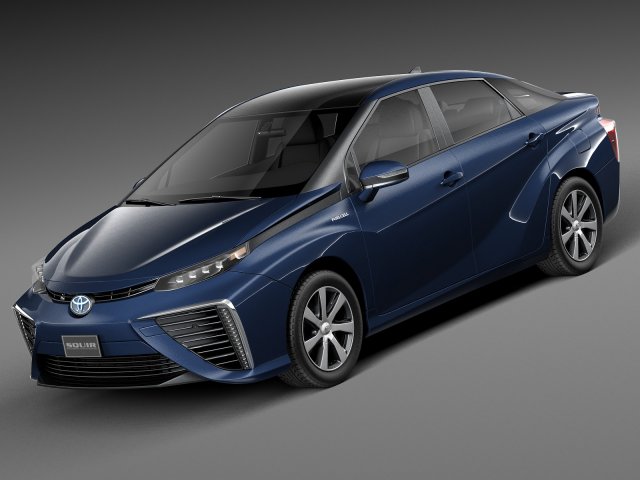 Toyota Mirai 2016 3D Model .c4d .max .obj .3ds .fbx .stl .blend 