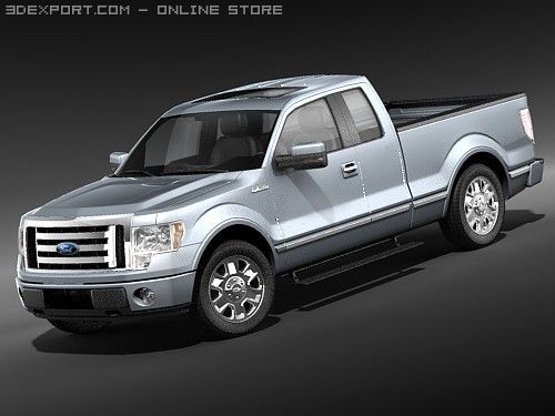F-150 Super Cab 2009 midpoly Modelo 3D .c4d .max .obj .3ds .fbx .stl .blend 