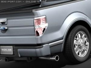 F-150 Super Cab 2009 midpoly Modelo 3D
